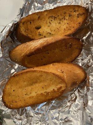 Garlic bread, came with pasta.