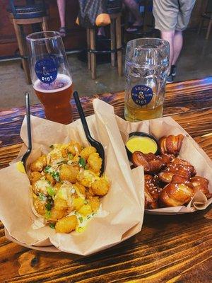 Tots and pretzels