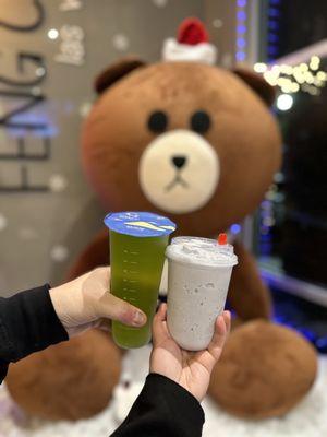 Green Jasmine Apple Green Tea and Taro Slush