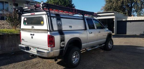 Service truck,  stocked full of materials, ready to go!