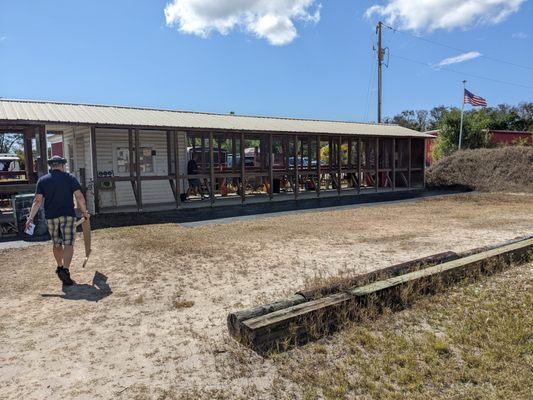 Looking uprange from behind the 25 yard targets