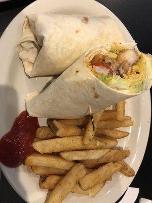 Southwest shrimp wrap