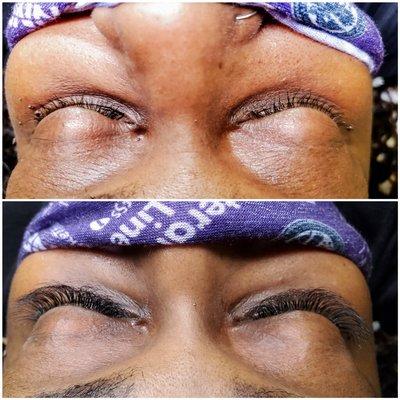 Short hybrid eyelash extension