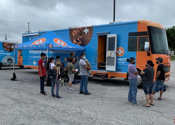 Vaccine clinic outside of our Dallas clinic