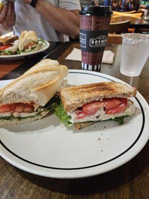 Pesto Chicken Sandwich and a Tuna Salad Sandwich.