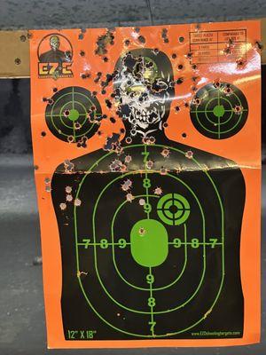 My Target at Westside pistol Range