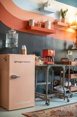 Mini-fridge for your BYOB and catering options!