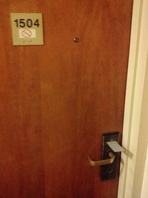 Card keys are used to access rooms & get into the building after 10 pm