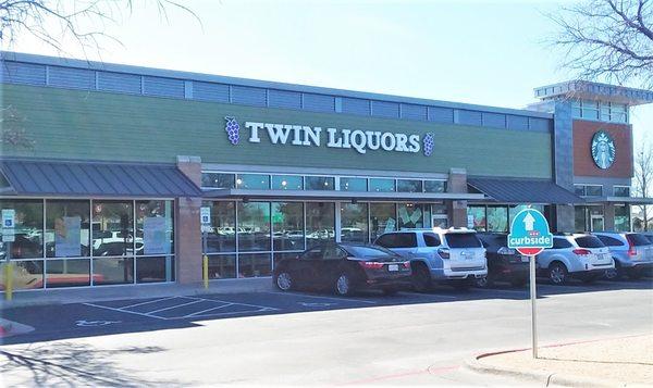 The front entrance. Your favorite liquor can be found right next to Starbuck's!