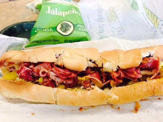 New hot pastrami sandwich at subway