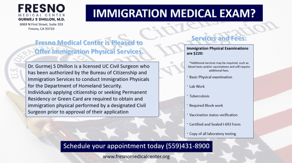 They have affortable Immigration Exams available.