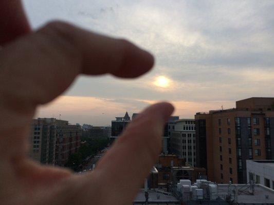 The rooftop has wonderful views, especially at sunset.