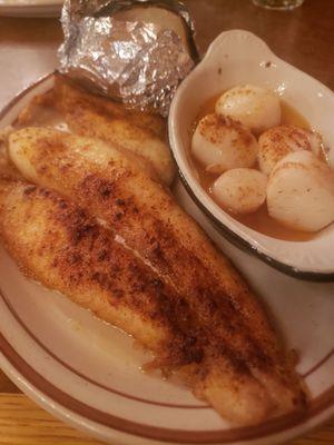 Scallops haddock and catfish