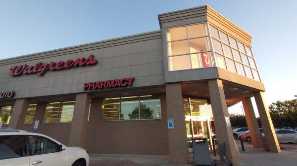 Storefront at sunset