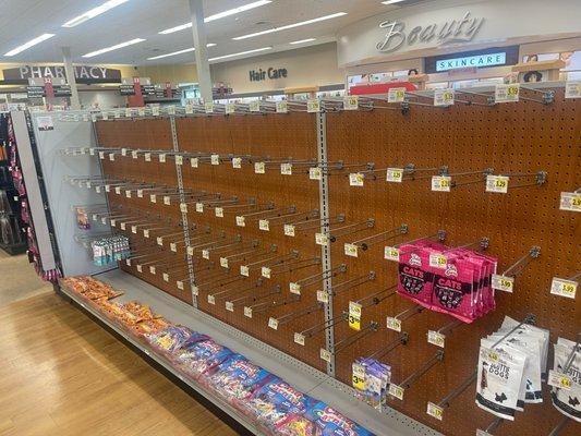 Empty shelves