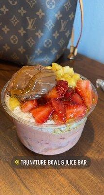 Caribbean Passion Bowl with Nutella added on top!