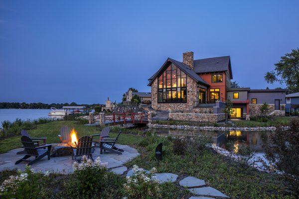 Lake Zurich lake home.  This is the most energy efficient home we have designed, and it still looks great!