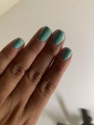 Gel manicure : DND "Air of Mint", done by Katherine