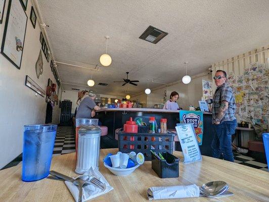 Inside the diner