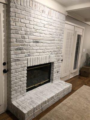 Chimney brick "white wash"