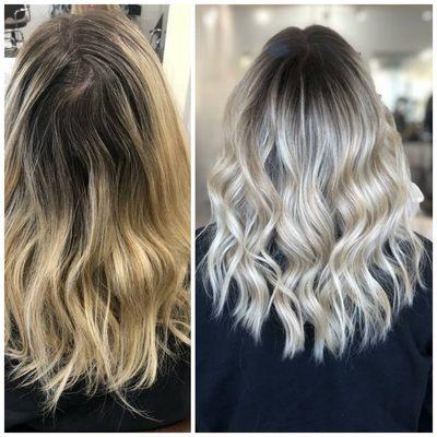 Blonde transformation by Katie Toth