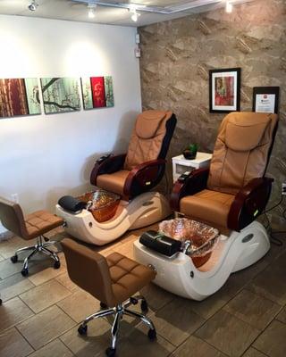 Gorgeous new pedicure chairs