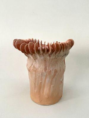 Cantharellus Conchatus Magna, glazed stoneware sculptural vessel by Zein Daoud, 2022