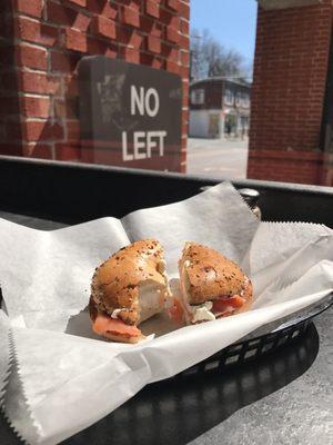 Everything bagel with lox