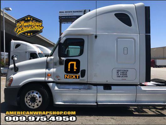 We can do your fleet of truck decals with any custom logo!