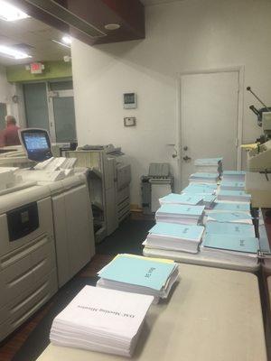 Trial Assistance: Large scale printing, tabbing, sorting and binding