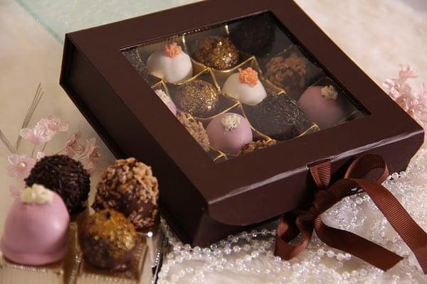 Our gift  box of Sweet Sixteen.  A variety of Truffles.