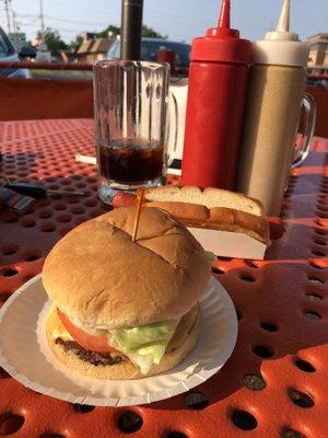 Cheese Burger and hot dog