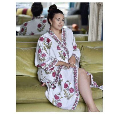 Waffle cotton robe