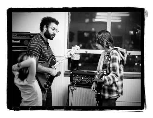 Group instruction at the San Francisco Rock Project.