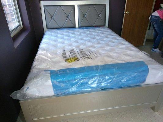 Our bed it was on sale $179 and $499 or $599 (can't remember lol) for mattress set