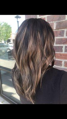 Warm balayage done by Anna Griggel