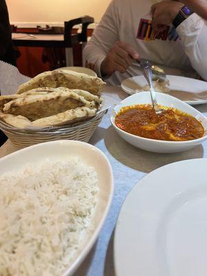 Garlic Naan Chicken Tikka Masala