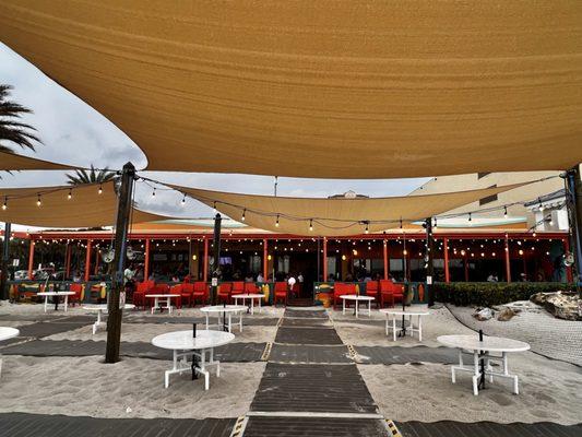 Awesome outdoor seating facing the ocean