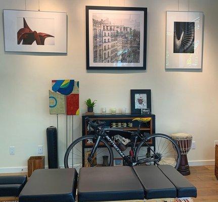 Our studio is also a gallery, which features local artists. The art featured here is from photographer Costinel Anciu.