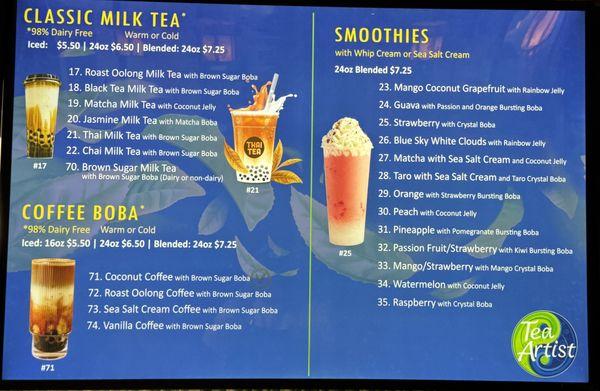 Classic Milk Tea
Coffee Boba
Smoothies