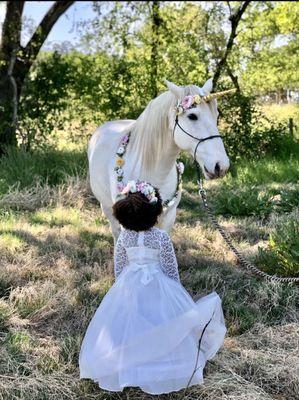 My daughter and Prince  posing for a photo