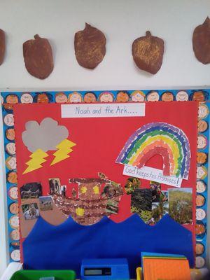 Noah's Ark Collage made by the Pre-k class