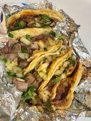 Tacos: al pastor, lengua, & cabeza