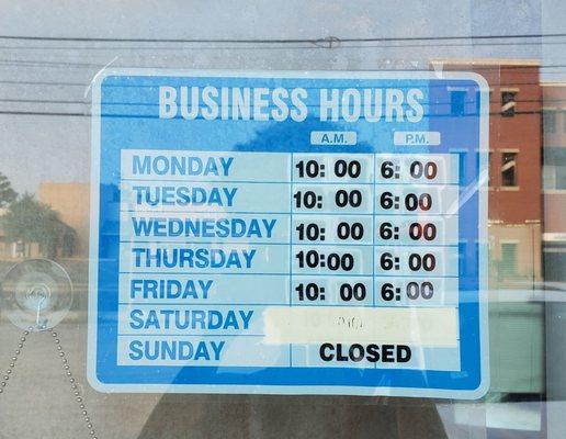 Business hours