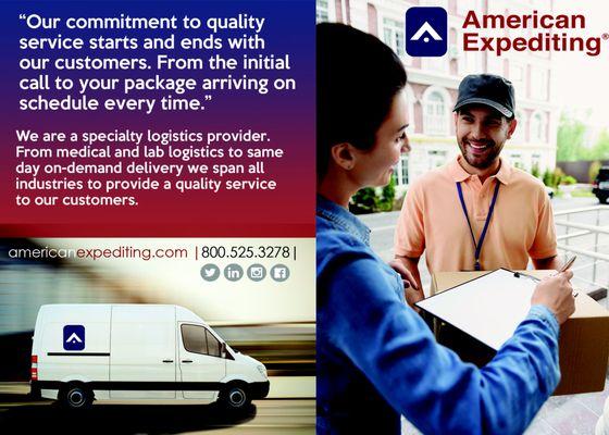 #AmericanExpediting #CourierService #MedicalCourier #OnDemand #SameDay #SpecialtyLogistics #AirCourier