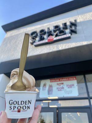 Fudge Brownie and Salted Caramel mini Soft Serve.