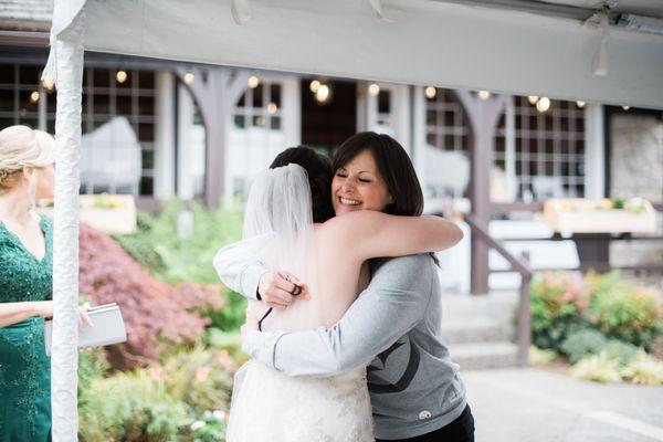 There's that big reassuring hug Joanna gave me when I showed up on our rainy day :) Photo by Kirsten Marie Photography