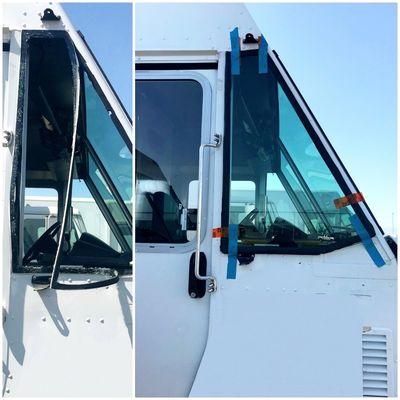 Custom Side Glass on a step van.