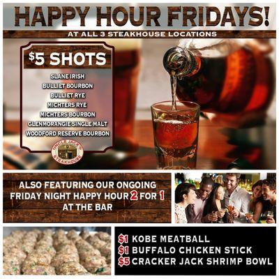 Experience the ENERGY at Jack's all new Happy Hour Fridays! 5-8pm