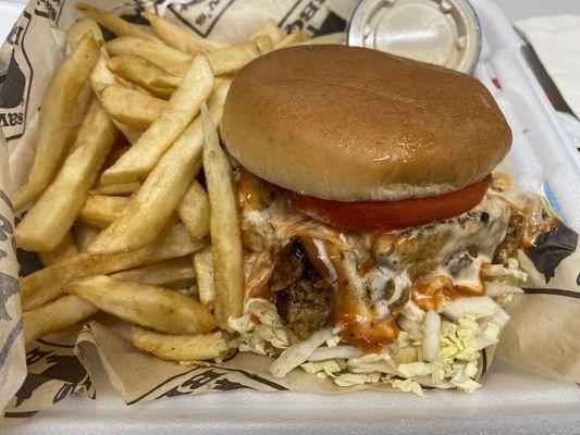 Grilled Meatloaf Sandwich French Fries